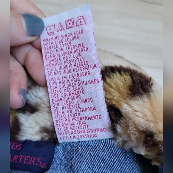 Vintage Jean Jacket Kids Headquarters 2T faux fur trim flower appliqué - Picture 5 of 6